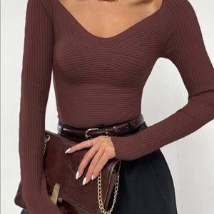Super soft rich chocolate brown Shein sweater. Brand New. Size Small